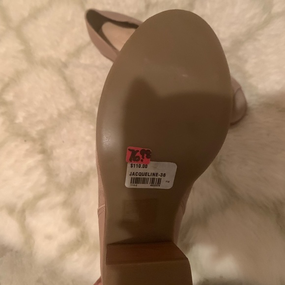 Tan suede/leather aldo open toe booties - Picture 3 of 3
